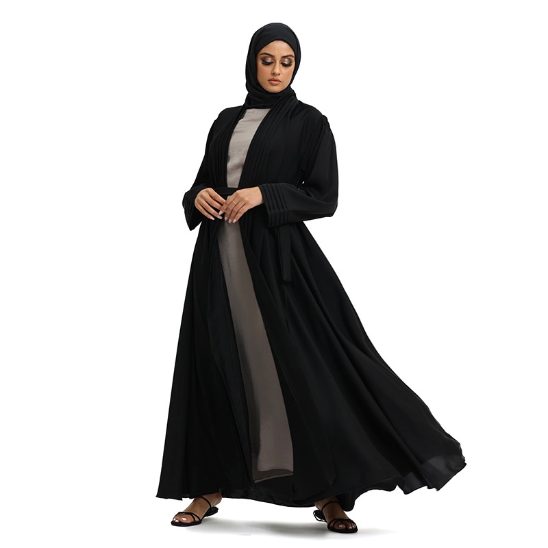 Sumiyyah Belted Black Kimono