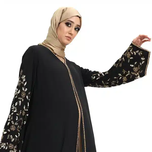 Black Gold embroidered Kimono