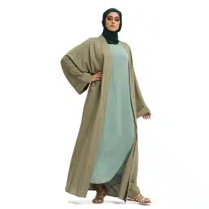 Linen Fabric Green Kimono