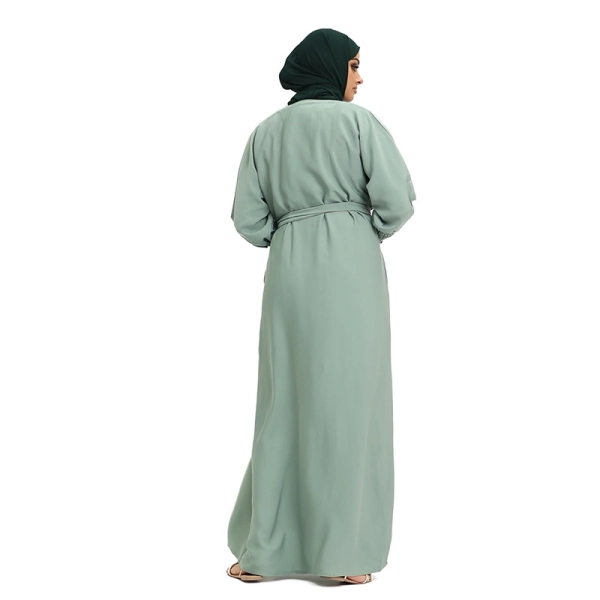 Light Green Elasticated Sleeve Kimono