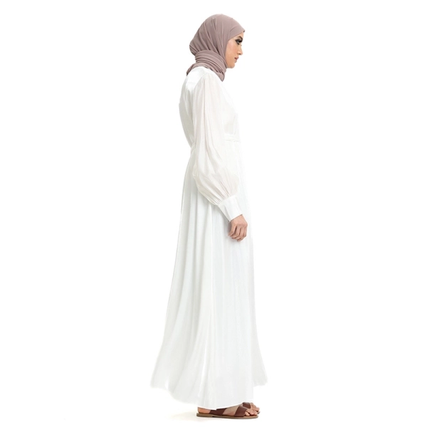 White Muslim Abaya Dress