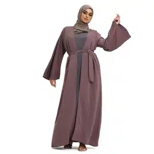 Mauve Nida Fabric Kimono