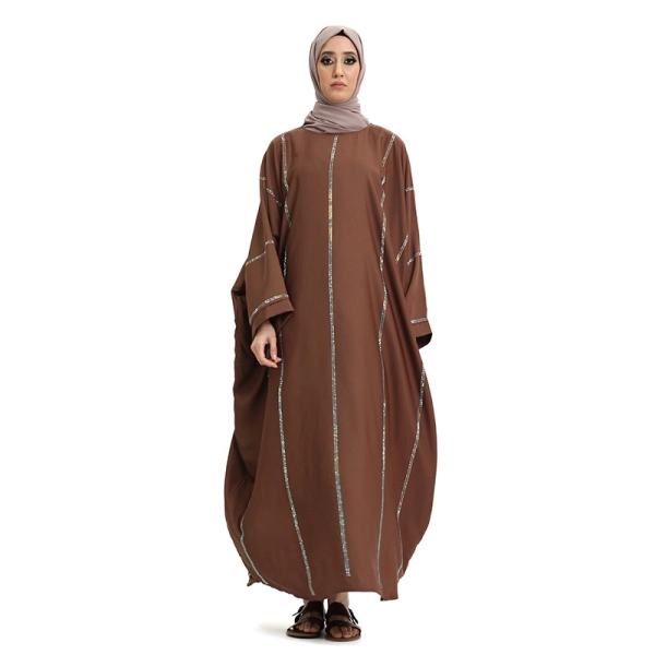 Sequence Batwing Brown Abaya