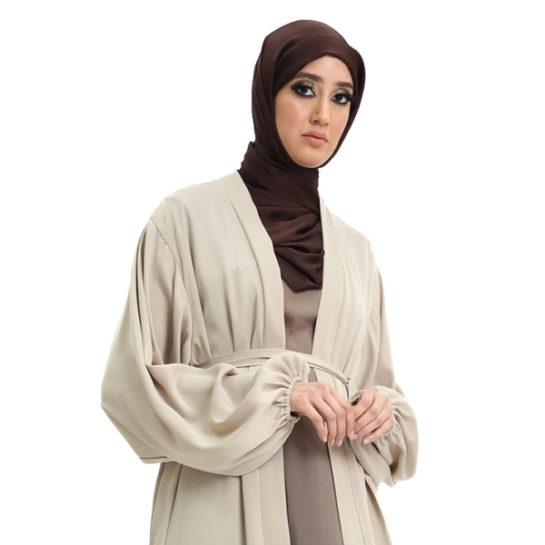 Elasticated Sleeved Ivory Kimono