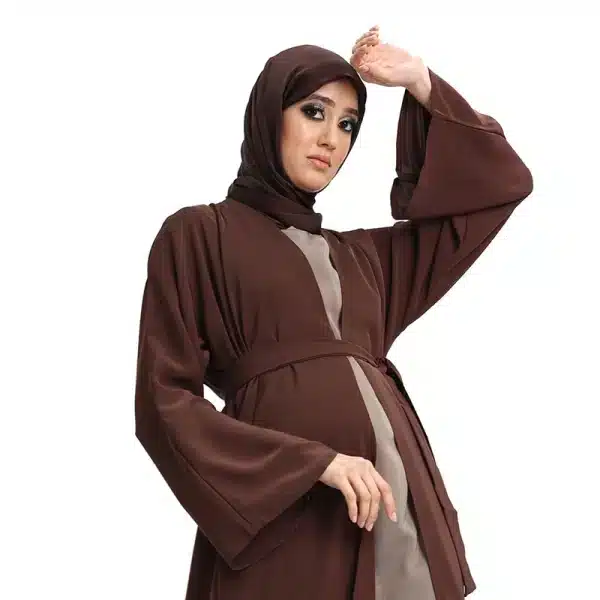 Chocolate Nida Fabric Kimono