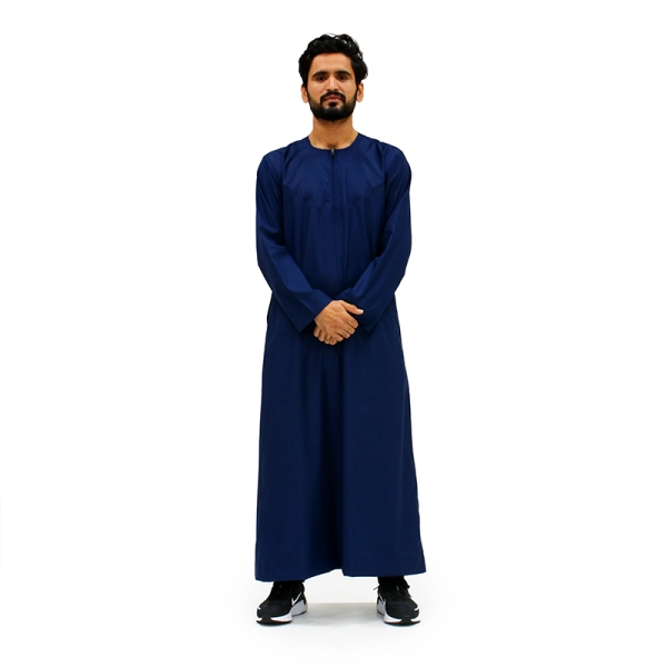 navy men's Islamic thobe