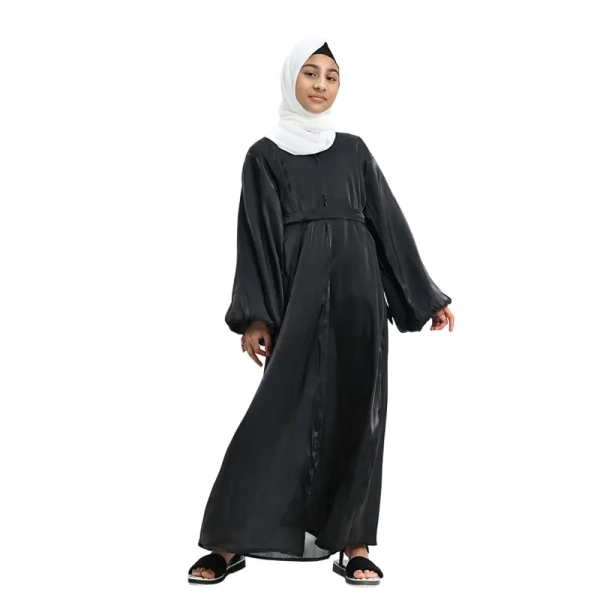 Black Muslim Girl Organza Kimono