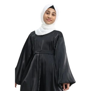 Girls Black Organza Kimono