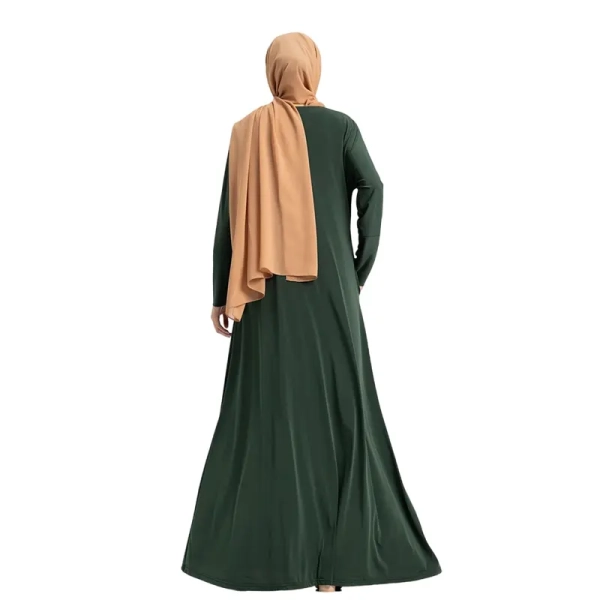 Jersey Bottle Green Abaya