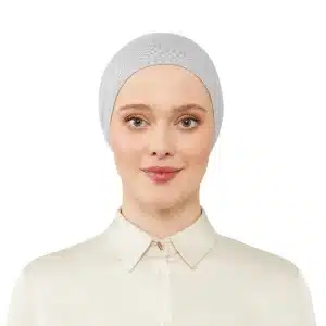 Women’s Elasticated Silver Under Scarf Hijab Cap