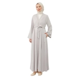 Grey Belted Aiyla Abaya