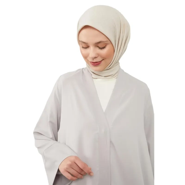 grey Aiyla Muslim belted abaya dress