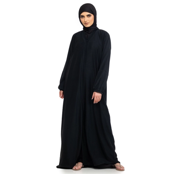 Black Button Maryam Abaya