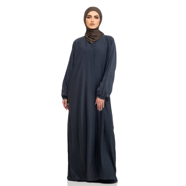 Navy Button Maryam Abaya