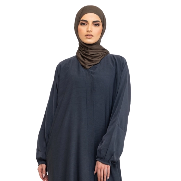 Maryam Button Navy Abaya