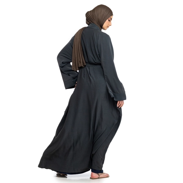 Amsons dark grey Amani belted abaya