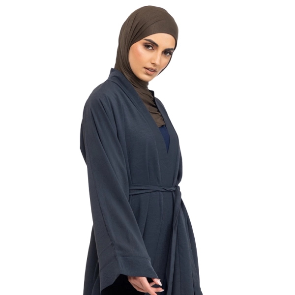 Navy Belted Muslim Abaya