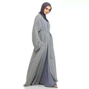 Buy Amani Belted Grey Abaya Online