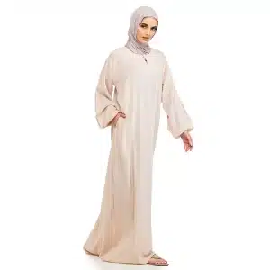 plain rose gold abaya dress