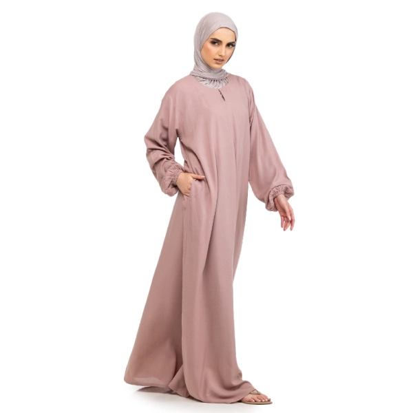 rose pink abaya dress for Muslimah