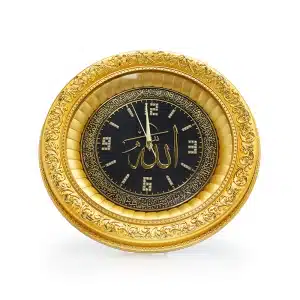 Circle Gold & Black Allah Clock (3345) 36 * 32