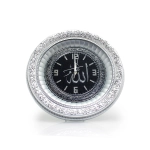 Circle Silver & Black Allah Clock (3346) 36*36