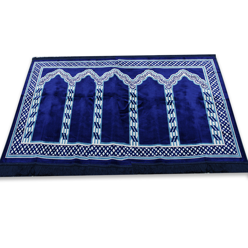 Five People Blue & White Prayer Mat