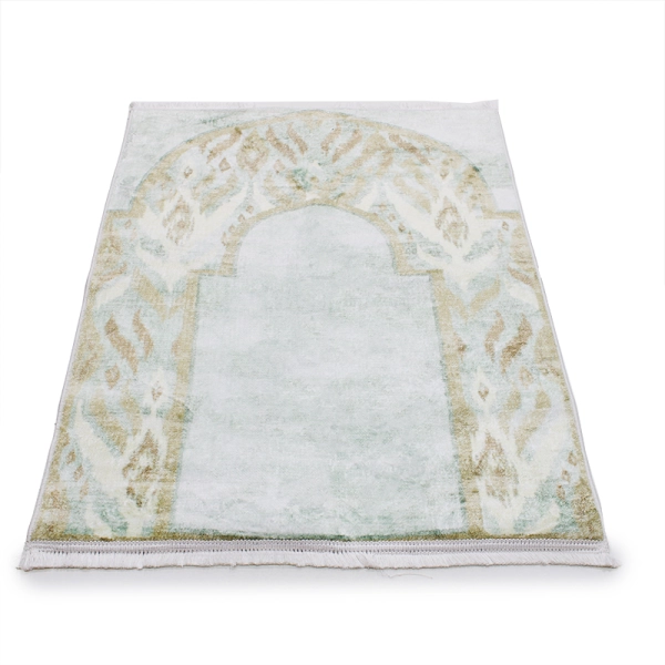 Buy Thick Cotton Light Blue Bordered Prayer Mat