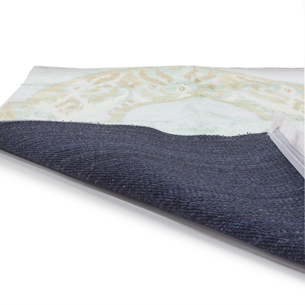 Thick Cotton Light Blue Bordered Prayer Mat For Sale