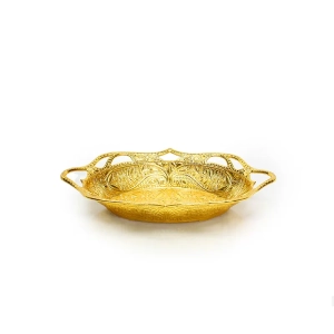 Open Gold Detailed Fruit Bowl