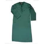 Kids Omani Emerald Green Satin Thobe ASB- K30 COL 23