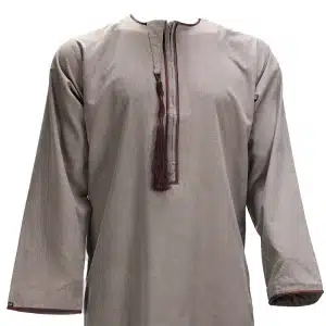 Buy Men's Brown Detailed Tasseled Thobe