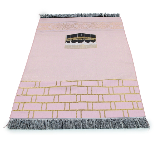 Buy Pink Embroidered Kaaba Prayer Mat