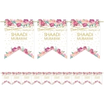 Shaadi Mubarak Bunting 10 Double Sided Flags