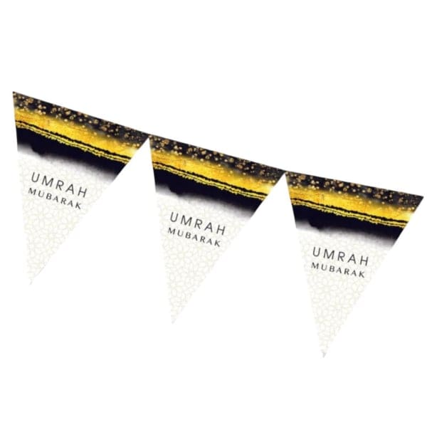 Two meter 10 Flags Umrah Mubarak Bunting Kit