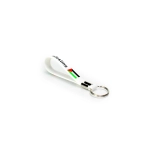 White Palestine Flag Key Ring