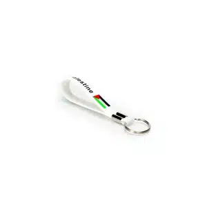 White Palestine Flag Key Ring