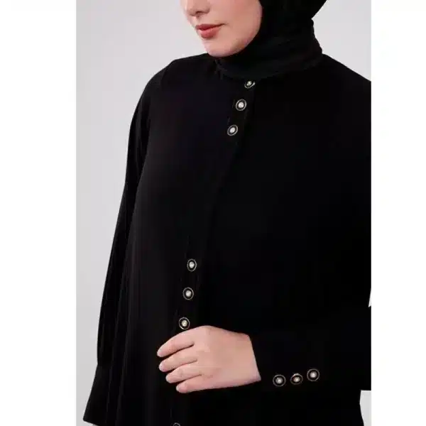 Shop Women Black Classic Button Abaya