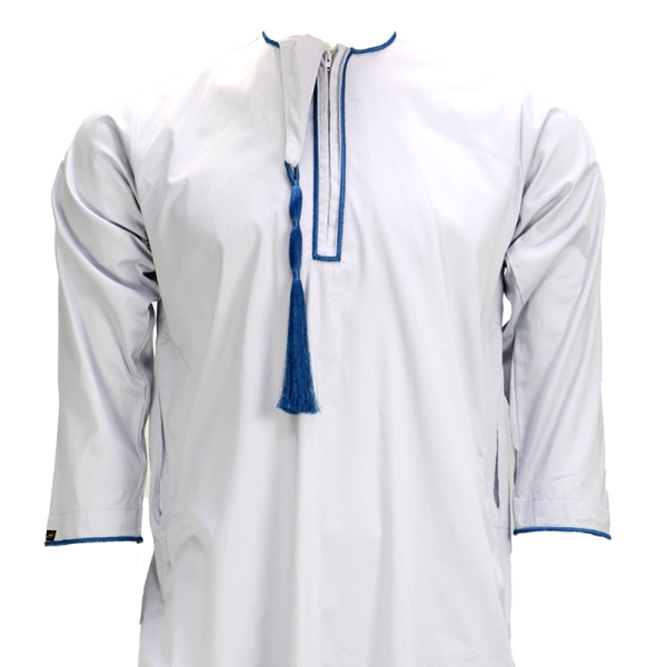 Buy Boy's Elegant White Tasseled Thobe AMSC 1520-10