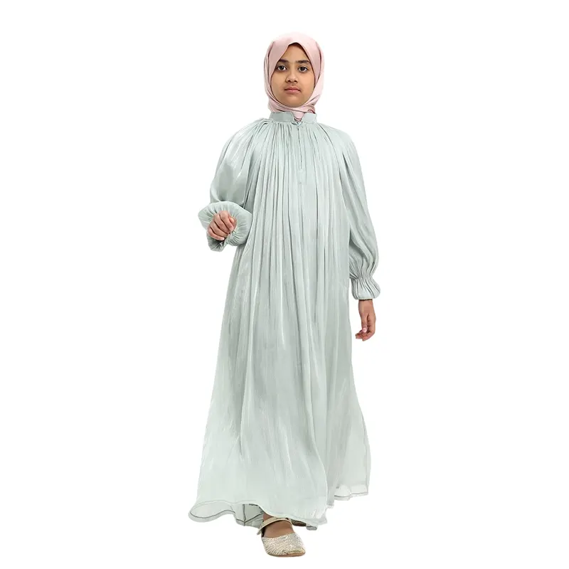 Girls Sage Organza Abaya 2025 - Amsons